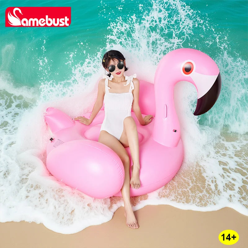 Jouet piscine flamant gonflable grande taille fête estivale