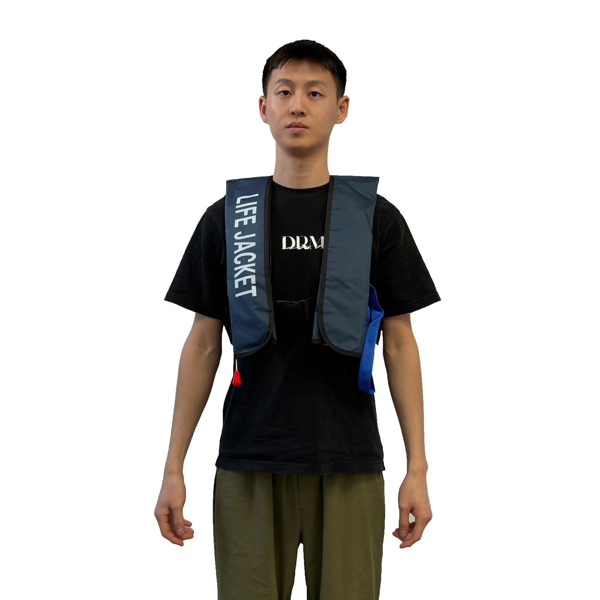 Gilet de pêche gonflable bandes réfléchissantes