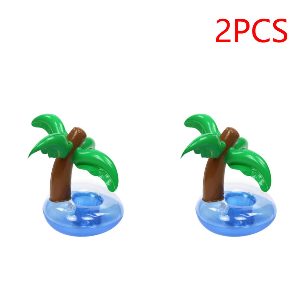 Porte-gobelets gonflables noix de coco alignés pour une fête