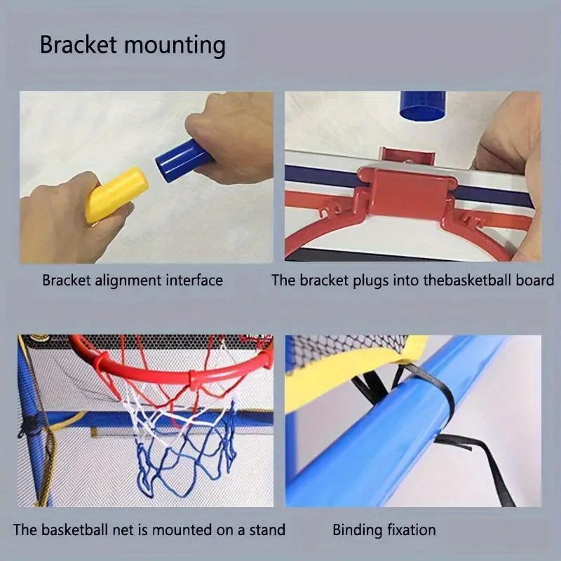 Panier de basket gonflable avec pompe et balles