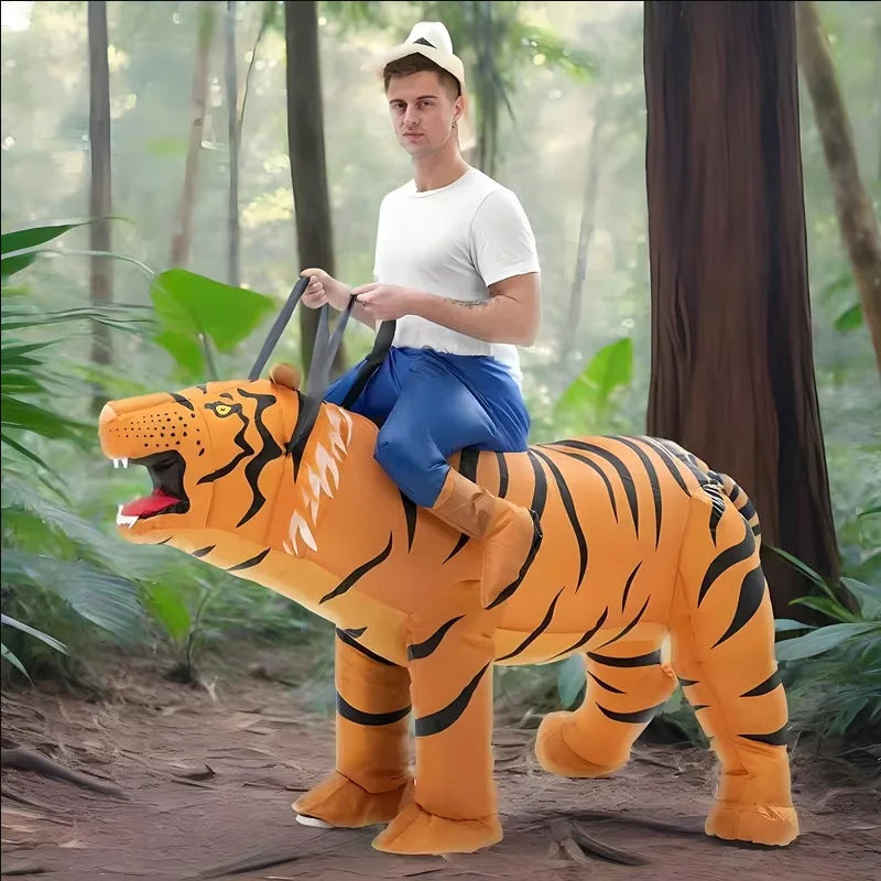 Déguisement gonflable tigre carnaval adulte