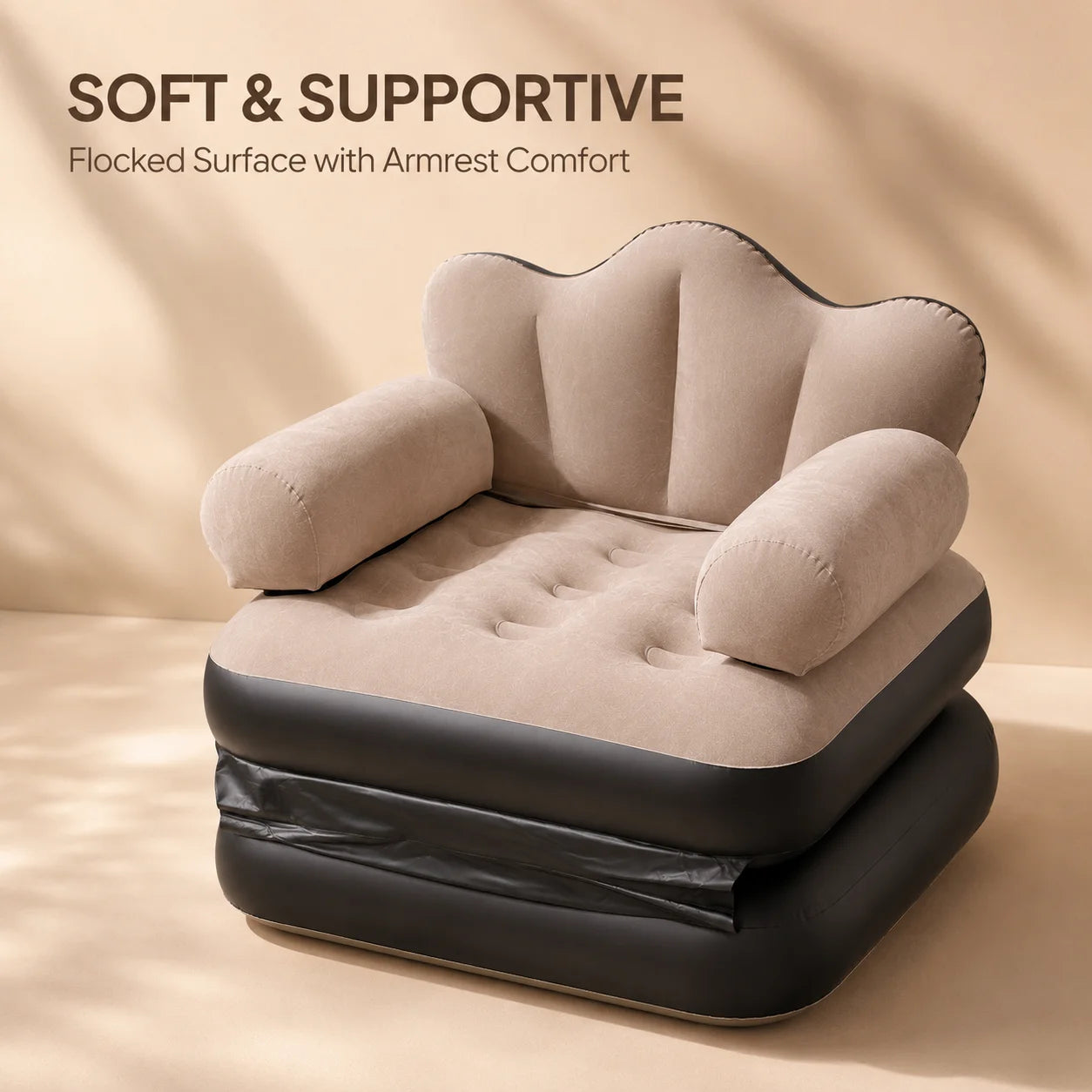 Canape gonflable pliable pour le transport