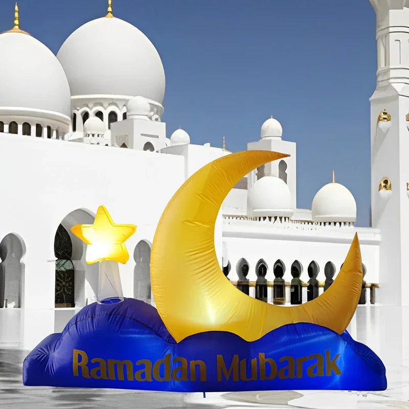 Gonflable Ramadan lune tissu polyester détail couture