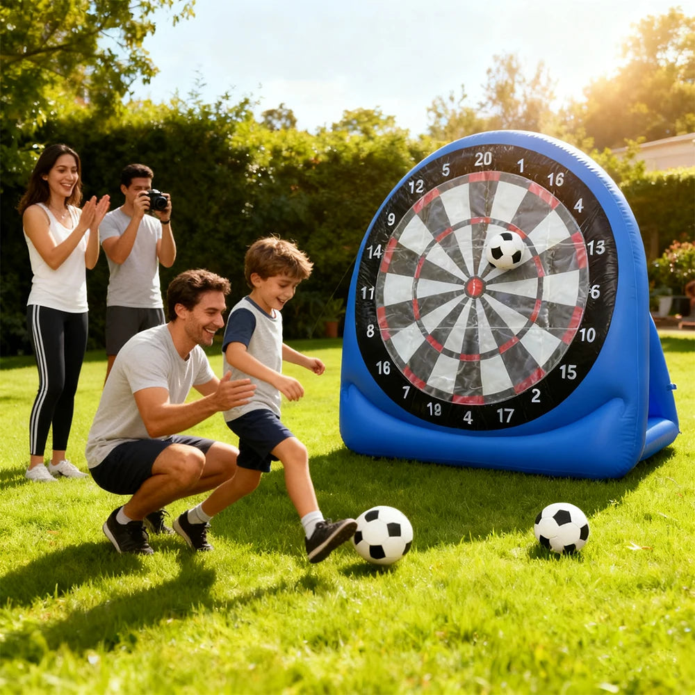 Jeu de tir football gonflable adolescents précision frappe
