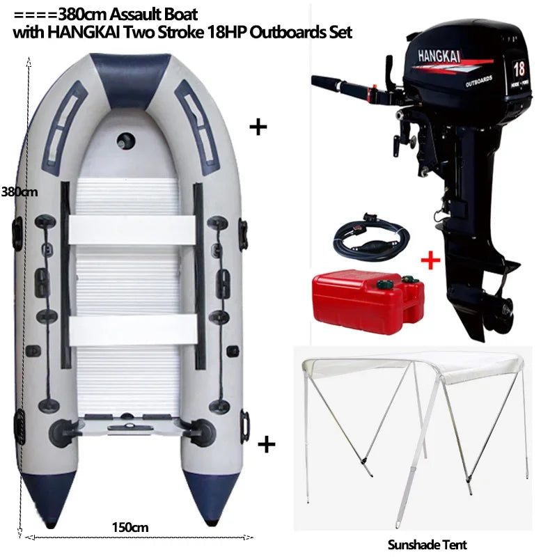 Accessoires fournis avec le bateau gonflable aluminium moteur