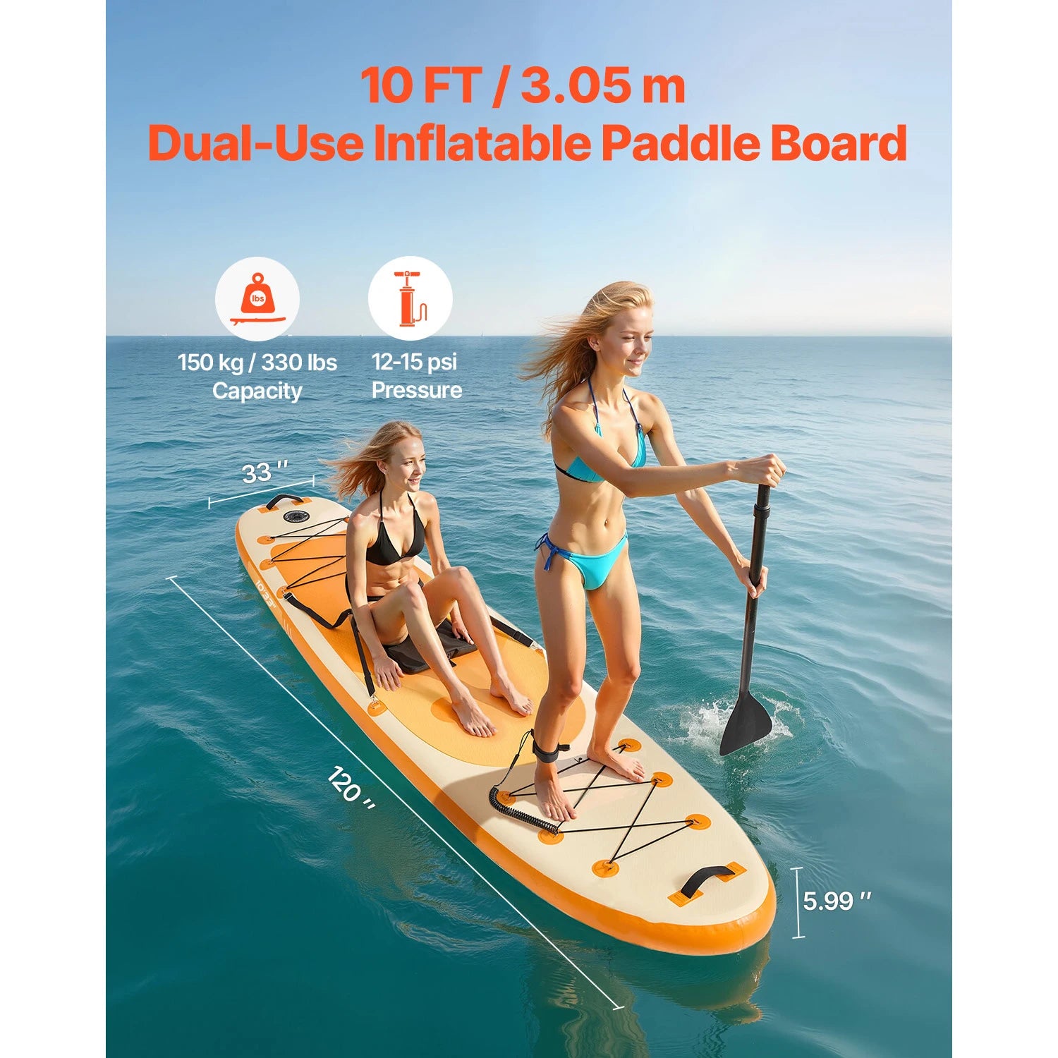 Paddle gonflable SUP kit complet avec siège et pagaie