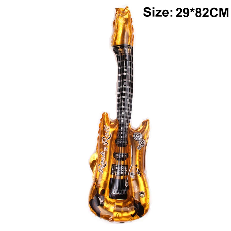 Ballon gonflable guitare aluminium coloré