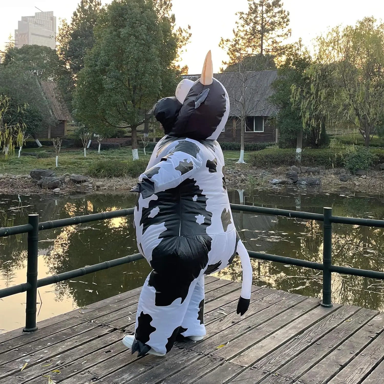 Déguisement animal gonflable vache cosplay fête