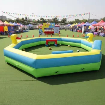 Aire gonflable extérieure avec arche pour fête familiale