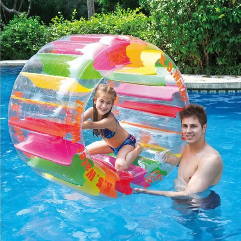 Jouet aquatique water roller gonflable multicolore