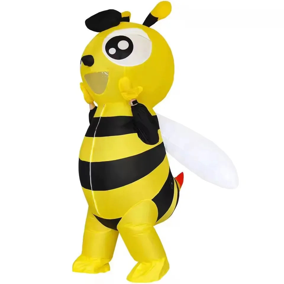 Costume gonflable souris électrique jaune finitions