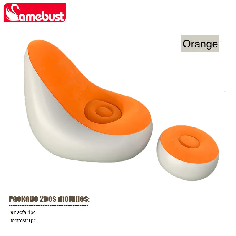 Canapé gonflable moderne intégré dans un décor de salon