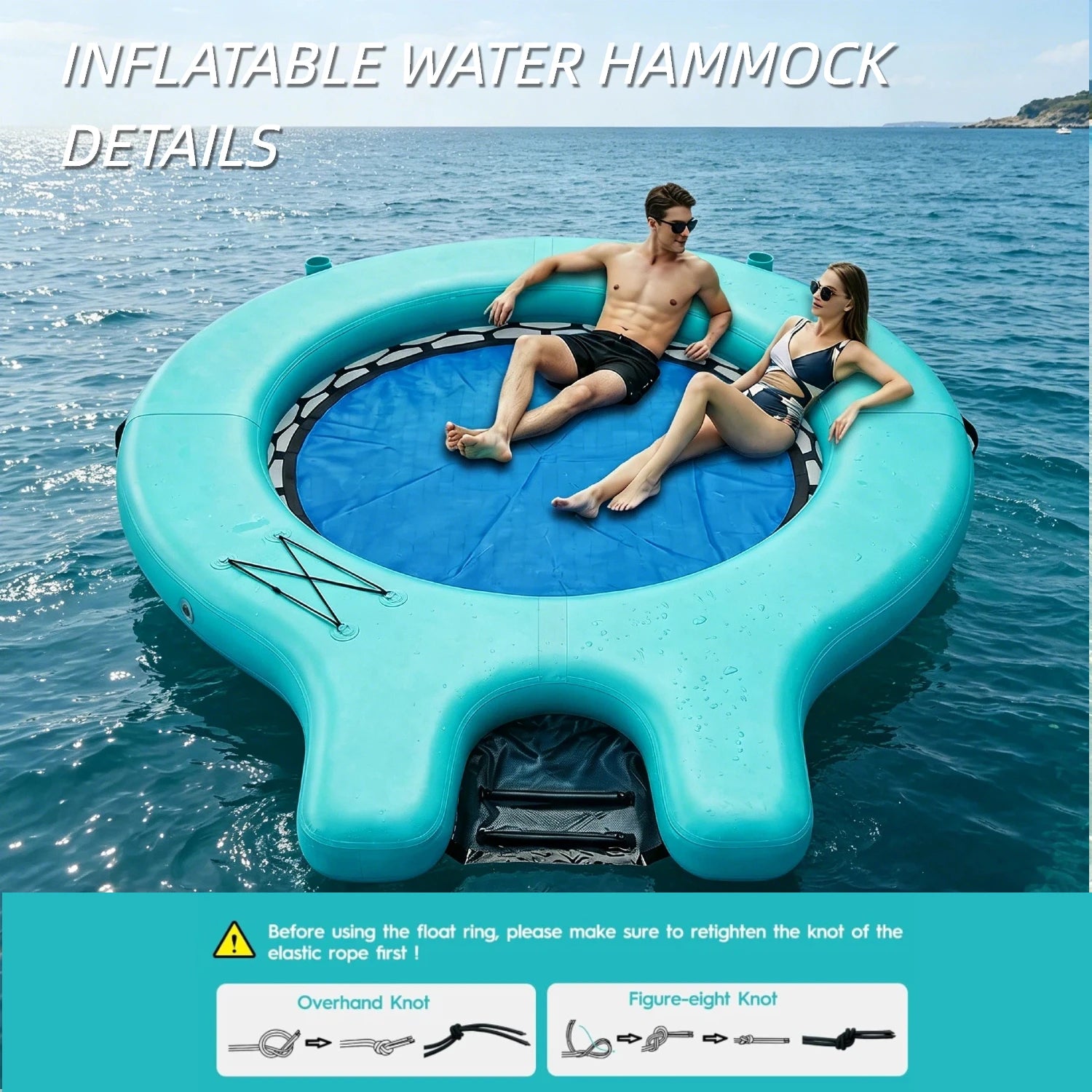 Plateforme flottante gonflable 300 cm sur l'eau