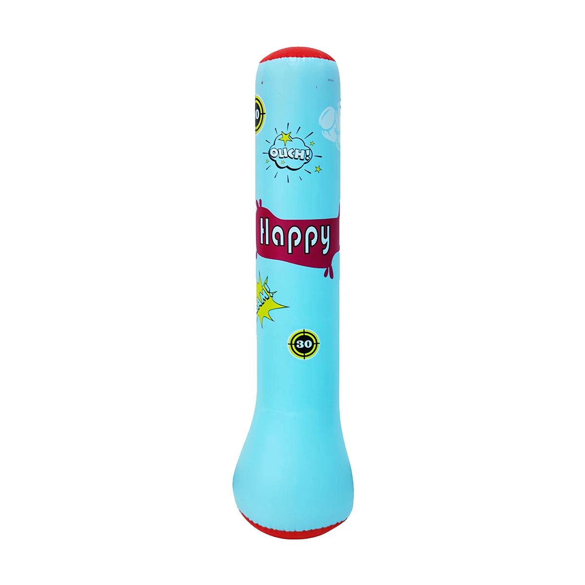 Colonne de boxe gonflable, packaging et accessoires inclus