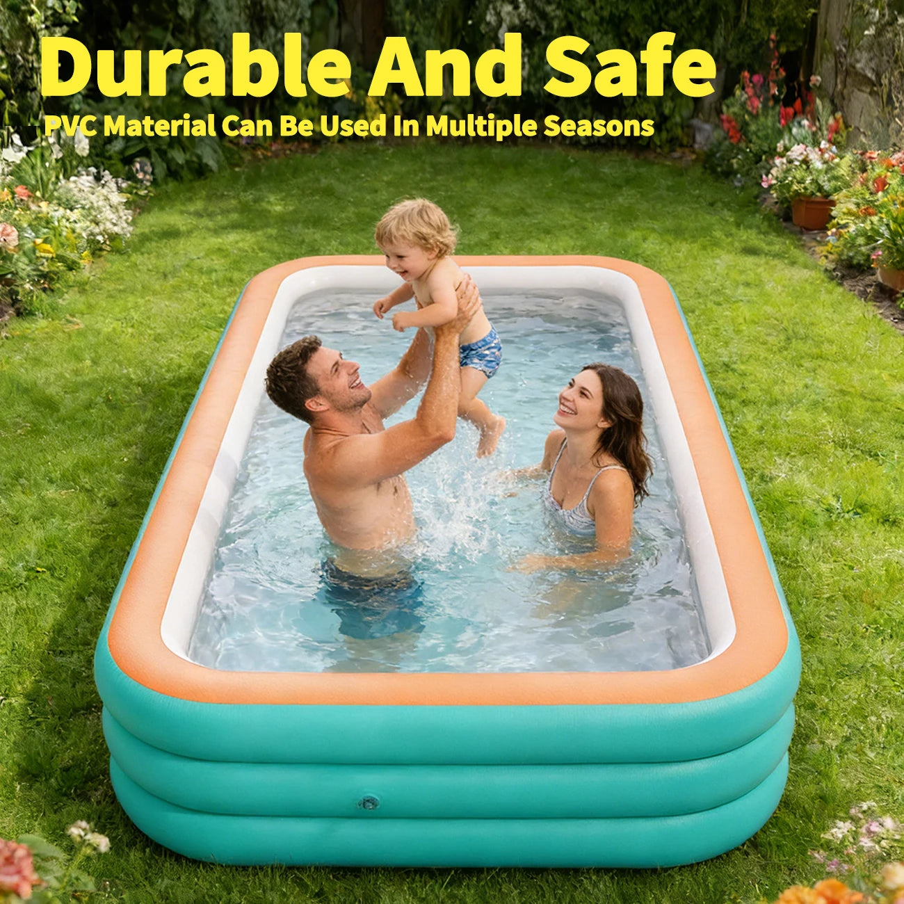 Piscine gonflable familiale grande taille PVC épais jardin