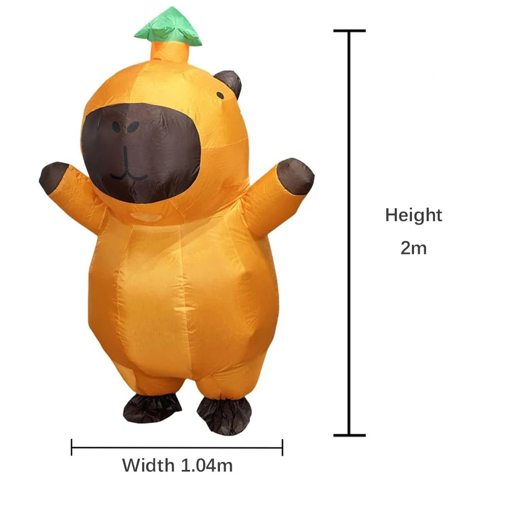 Contenu du pack costume gonflable capybara adulte