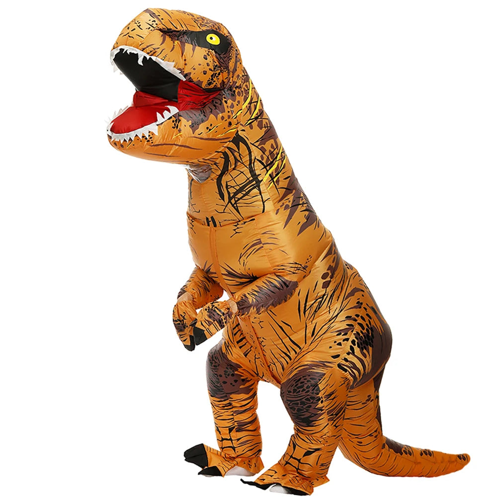 Costume gonflable dinosaure T-Rex coloris orange