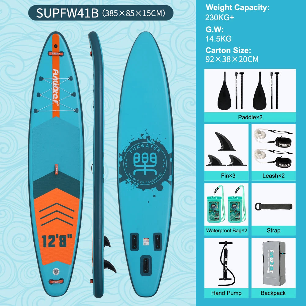 Paddle gonflable transporté grâce à son sac à dos (modèle 2)