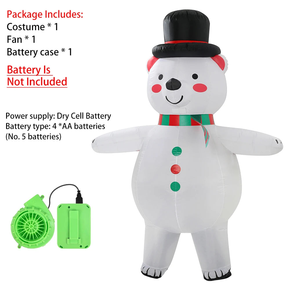 Contenu colis costume gonflable ours polaire Noël