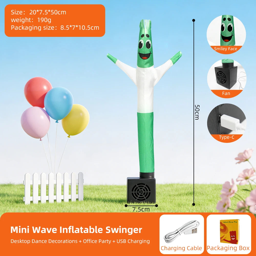 Mini danseur gonflable en plastique tissu souple prêt à l'emploi