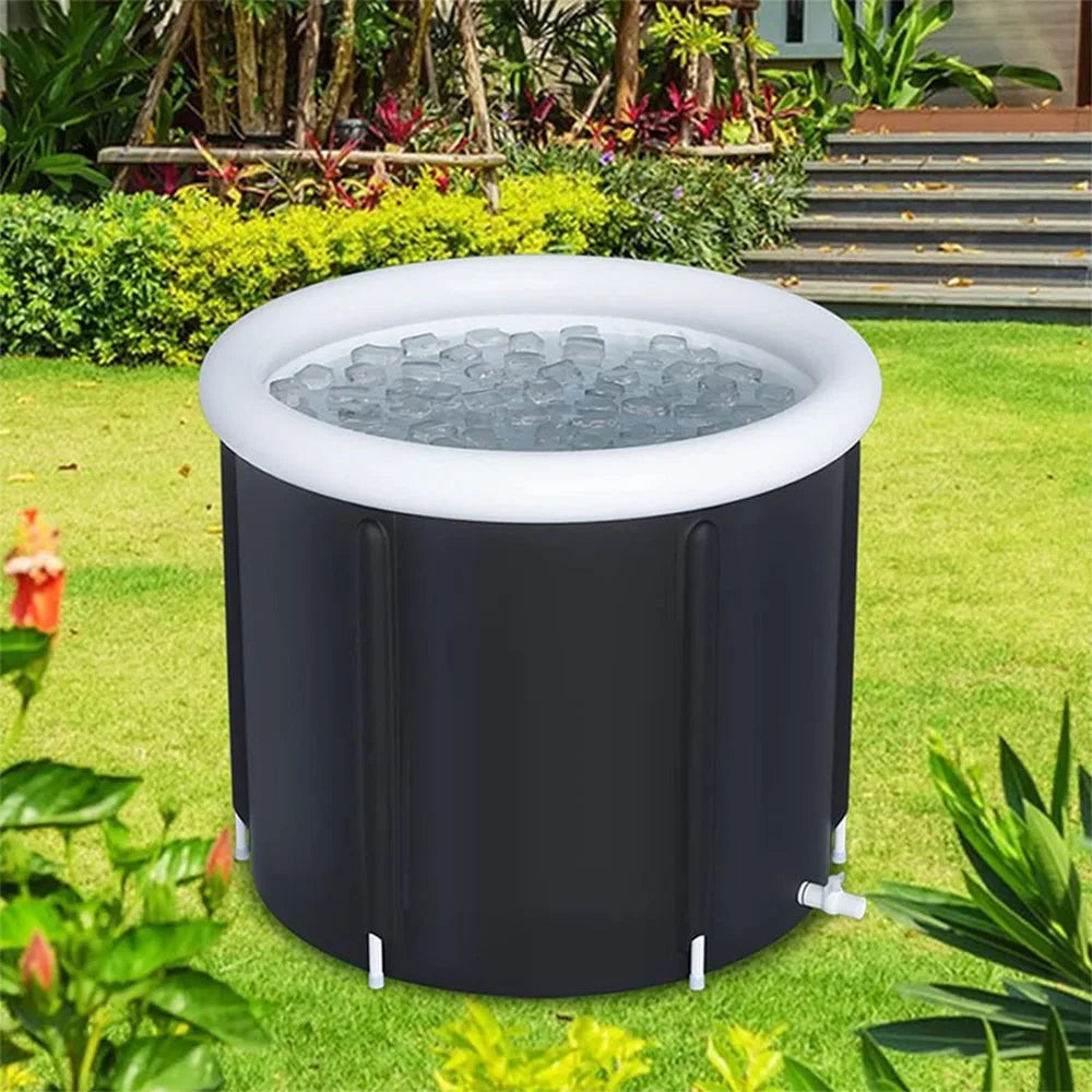Baignoire gonflable de glace ronde siège antidérapant