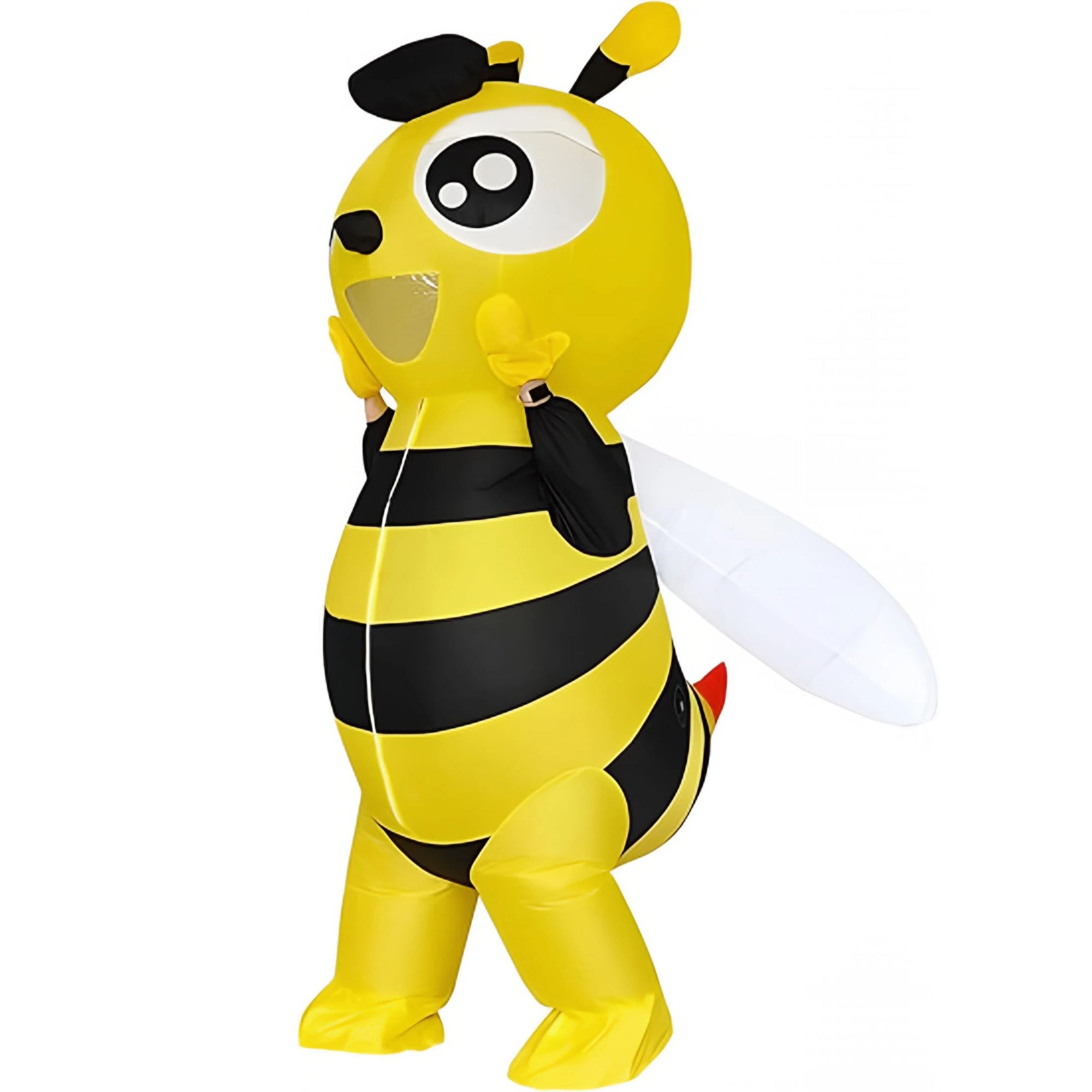 Costume gonflable abeille adulte jaune et noir vue de face