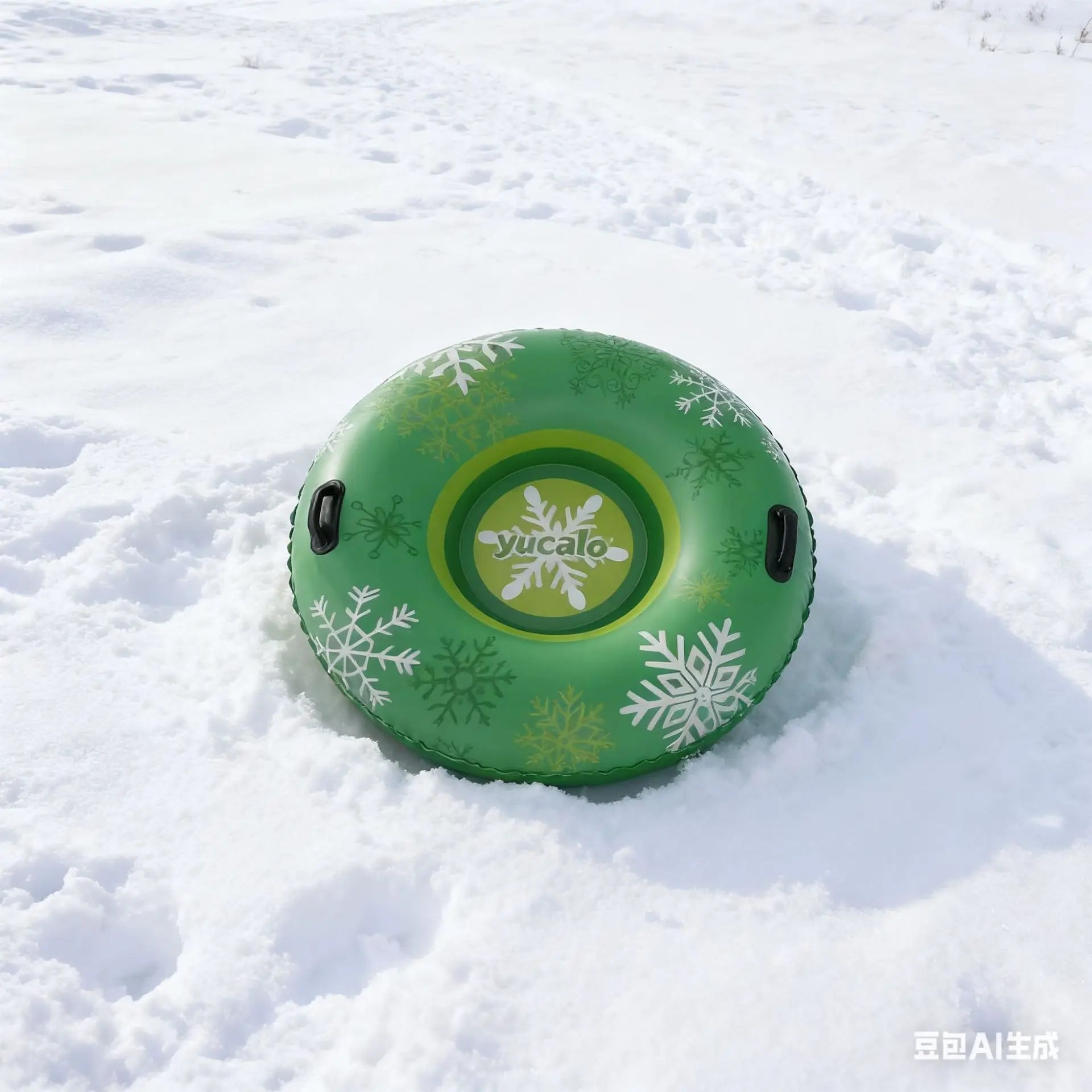Anneau de ski gonflable bleu pour glisser