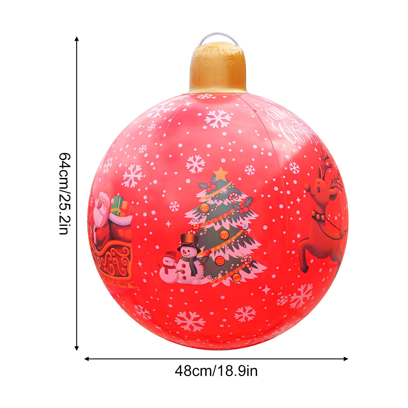 Boule gonflable Noël PVC traîneau terrasse