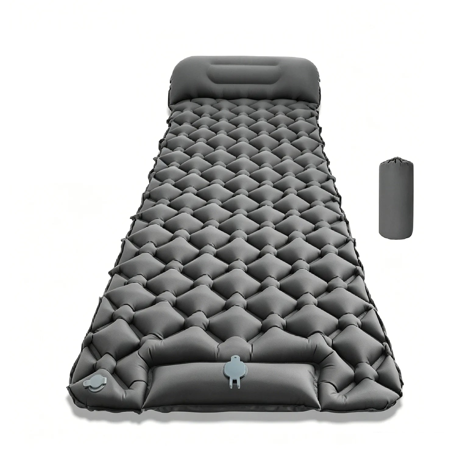 Matelas de camping gonflable pompe intégrée plié pour transport