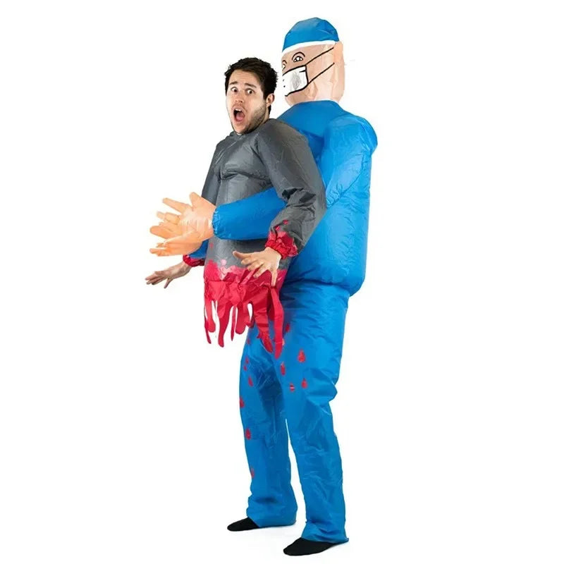 Déguisement gonflable zombie chirurgien Halloween adulte