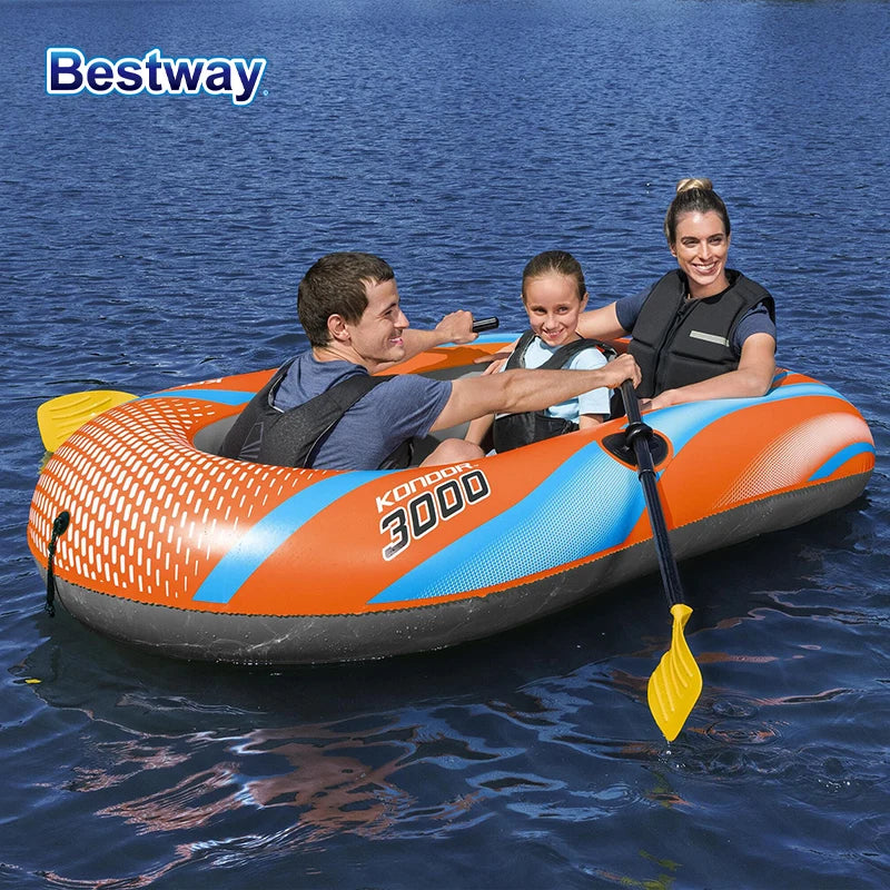Bateau gonflable kayak PVC vue d'ensemble