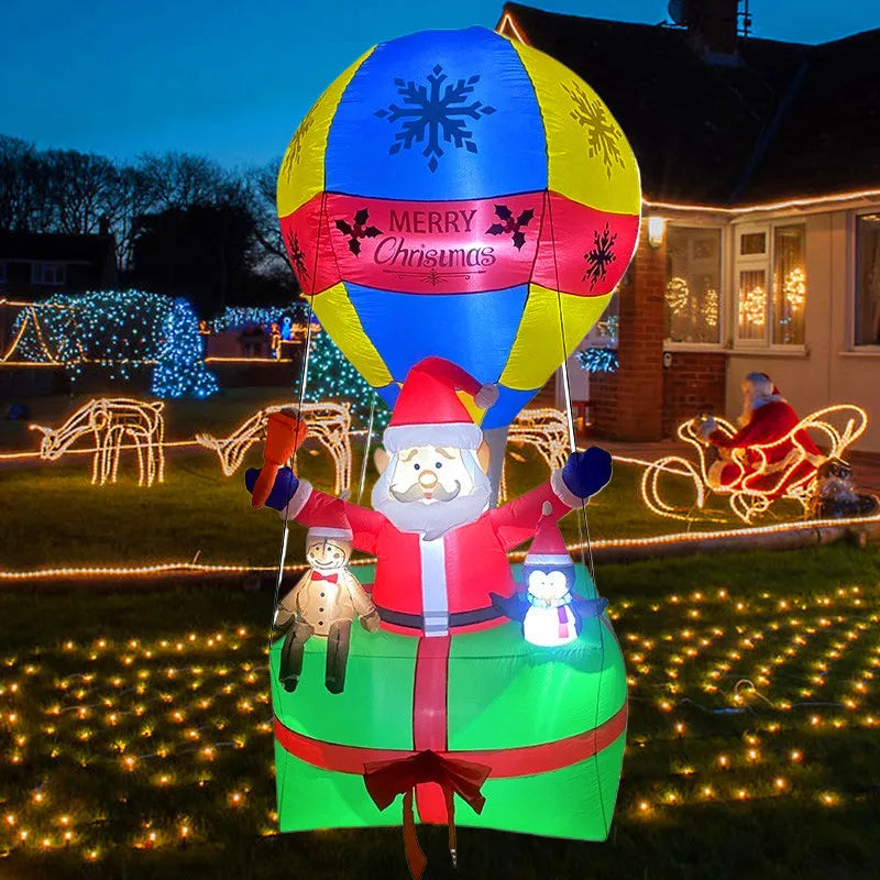 Père Noël gonflable 2,7 m vue de face