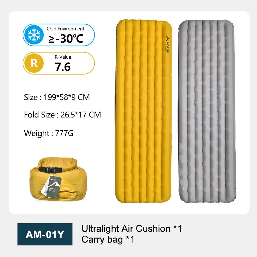 Tapis de Couchage Gonflable Ultraléger en situation d'utilisation