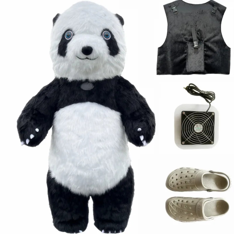 Costume gonflable mascotte bonhomme de neige