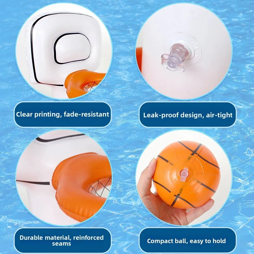Jeu basket gonflable pour enfants et adultes à la piscine
