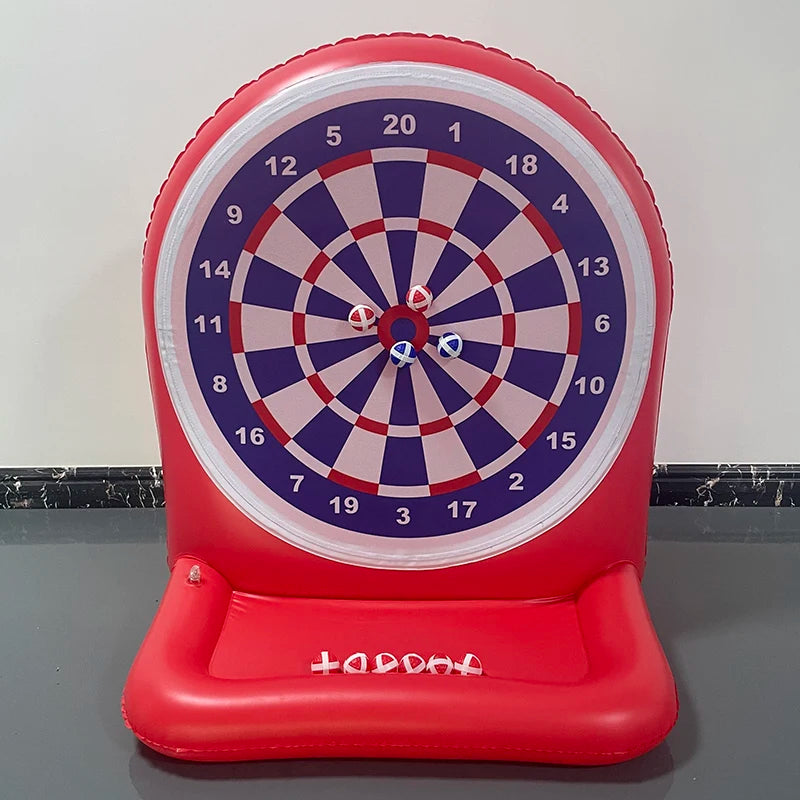 Cible gonflable fléchettes rouge enfants adultes piscine