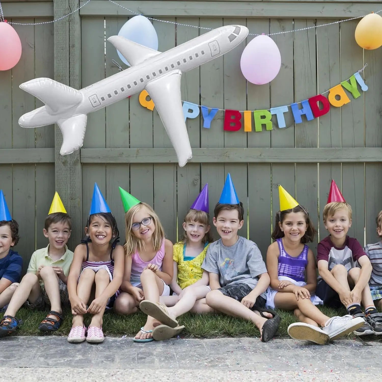 Avion gonflable PVC suspendu décoration anniversaire