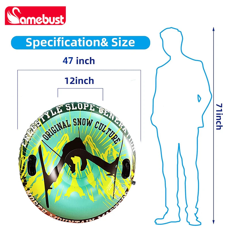 Détail de la conception gonflable de la luge