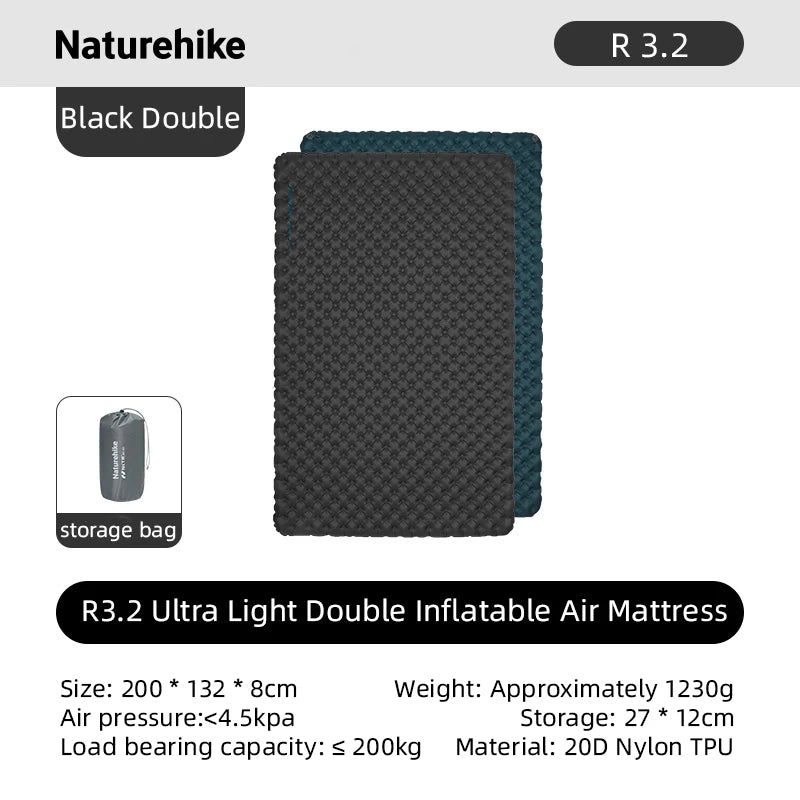 Détail épaisseur 7 cm du matelas gonflable