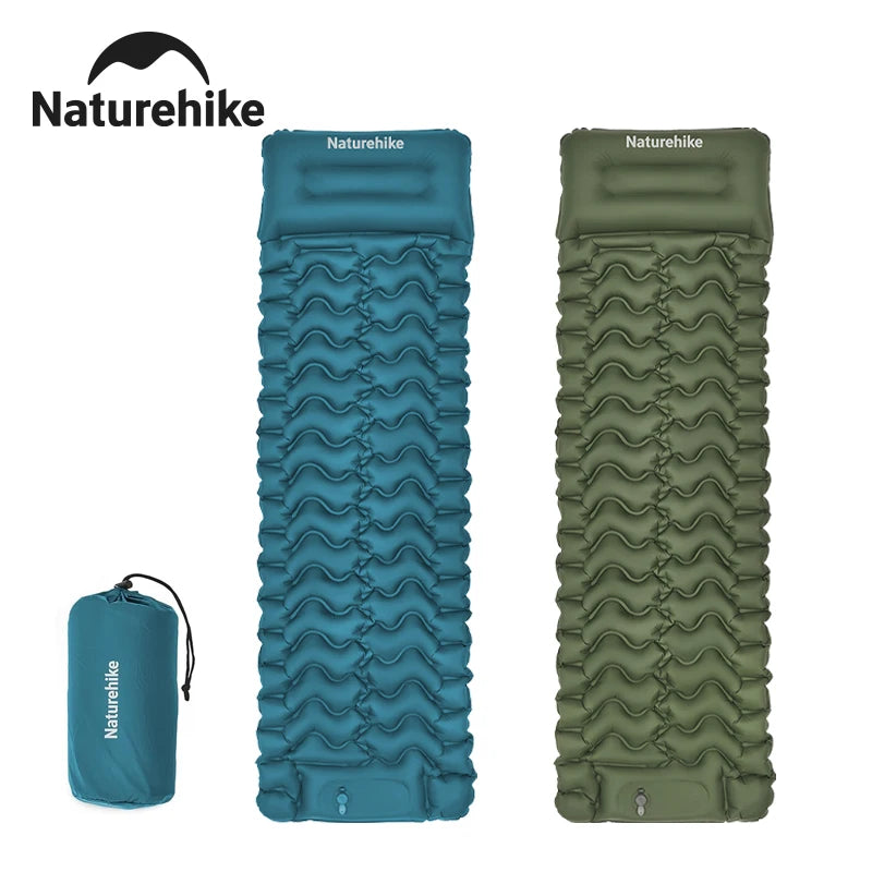 Matelas de camping gonflable ultra-léger avec pompe à pied intégrée