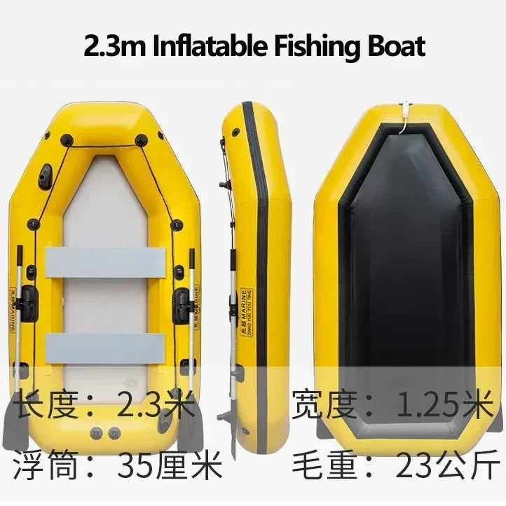 Bateau gonflable pêche rotatif gonflé prêt à l'usage