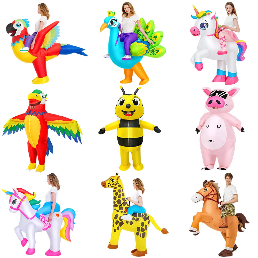 Costume gonflable animal alien adulte vue de face