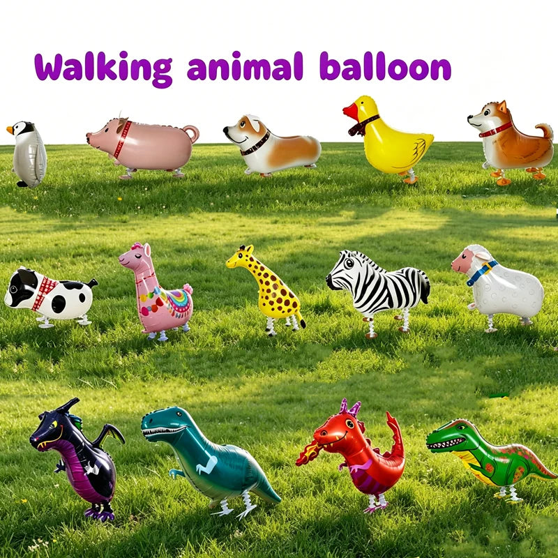 Ballon gonflable animé hélium marchant personnage dessin animé fête