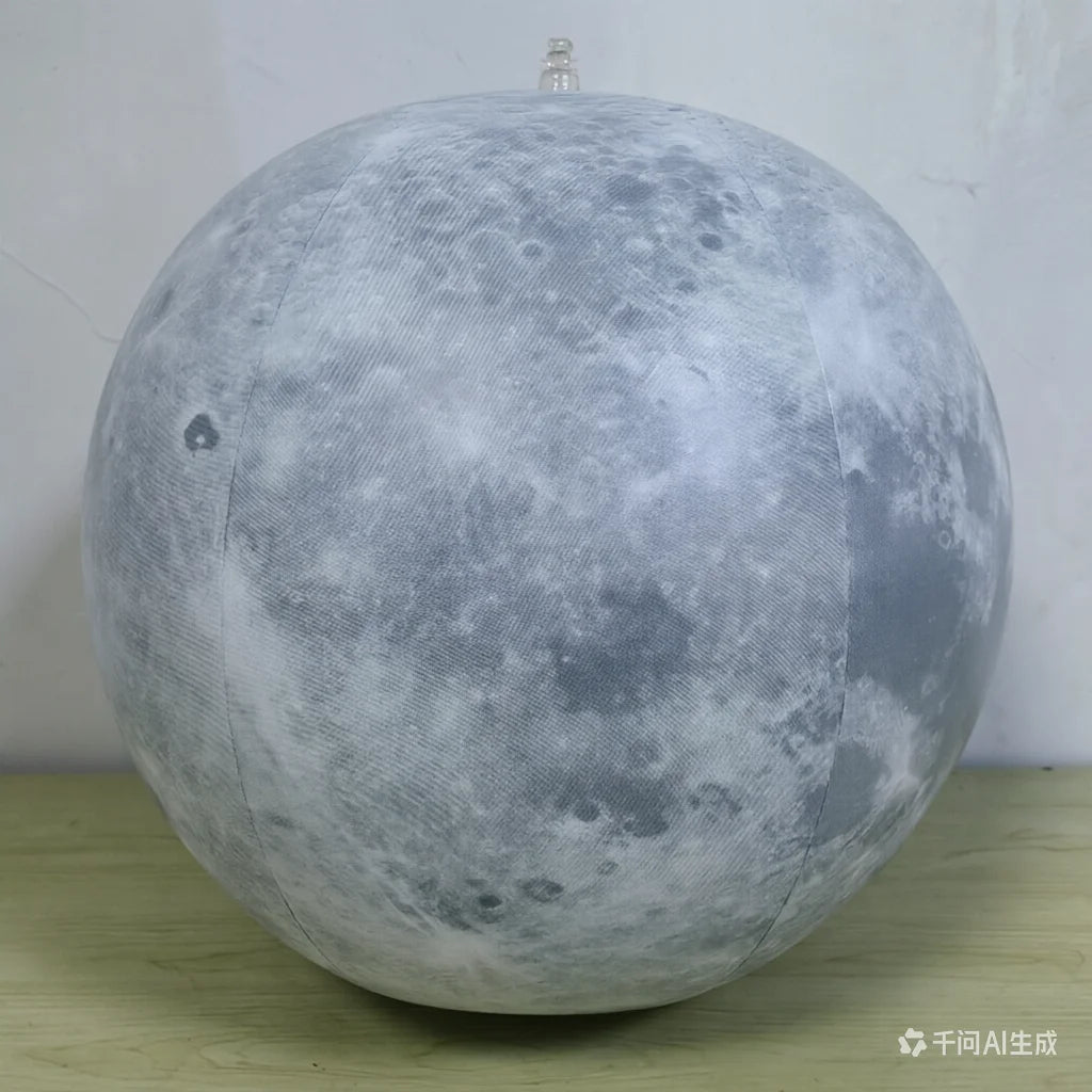 Décoration lune gonflable éclairée pour soirée en plein air