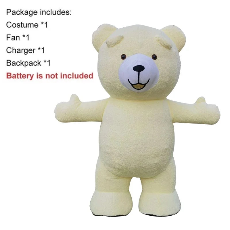 Costume gonflable multicolore avec ventilateur portable