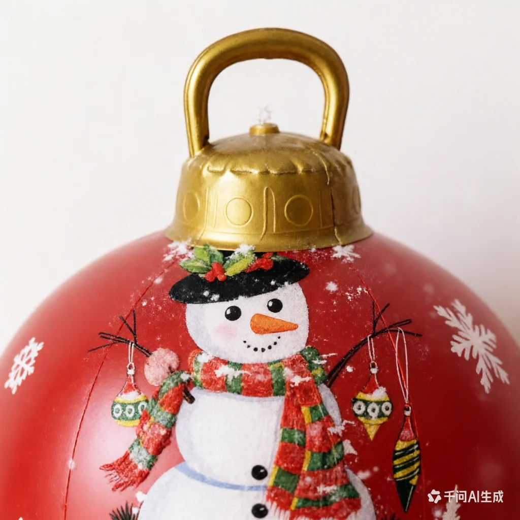 Boule Noël gonflable réutilisable rouge extérieur