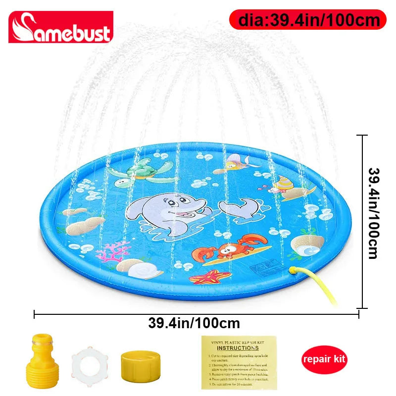 Aire de jeux gonflable tapis eau enfants 3-12 ans plein air