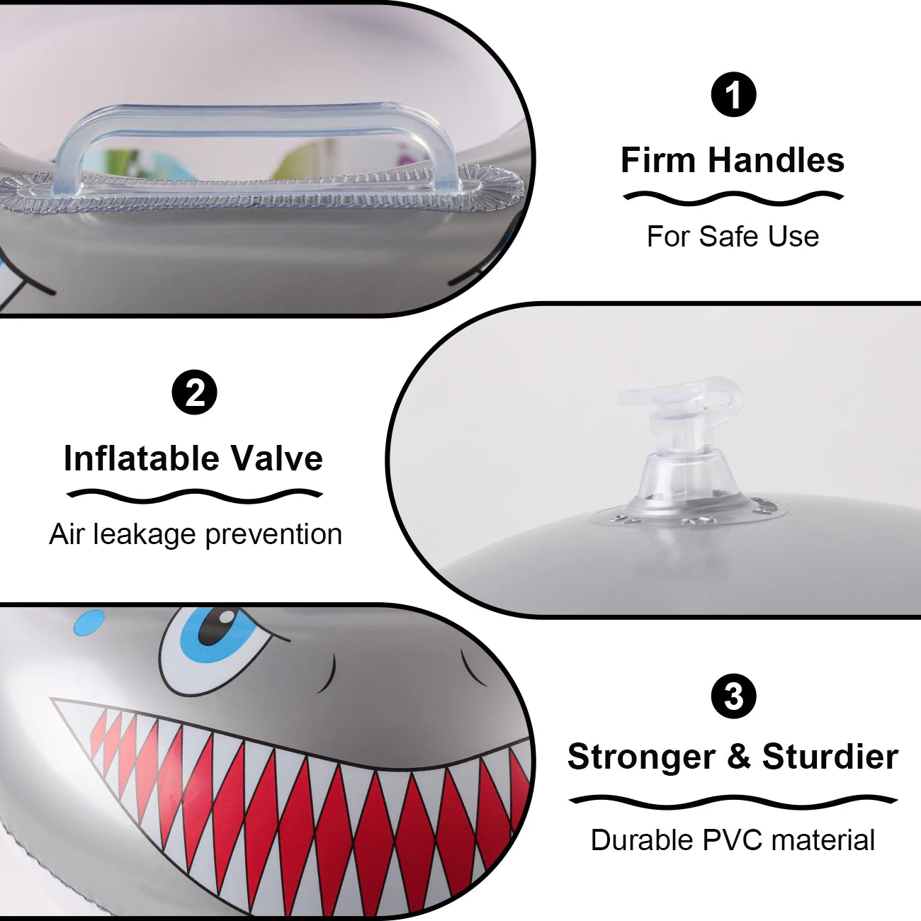 Flotteur requin gonflable piscine adulte adolescent