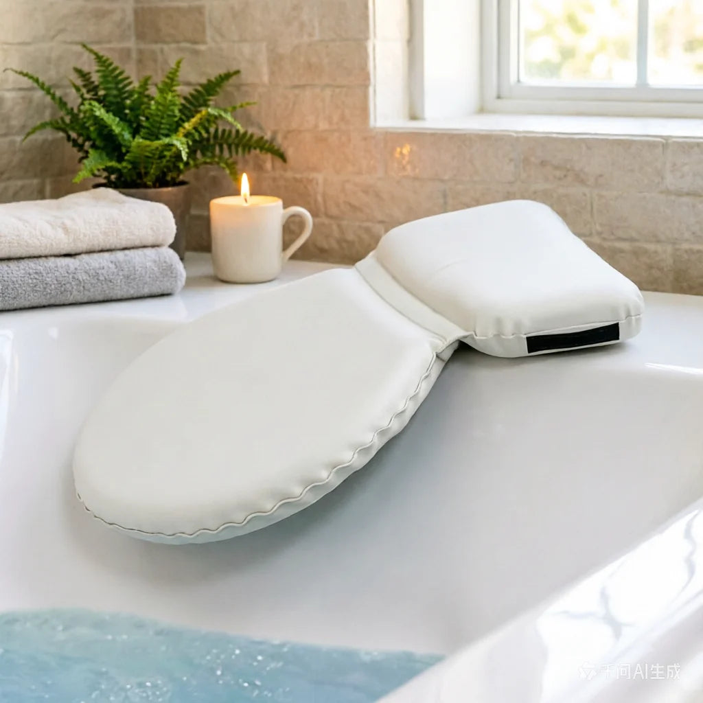 Support cervical écologique ivoire pour bain relaxant
