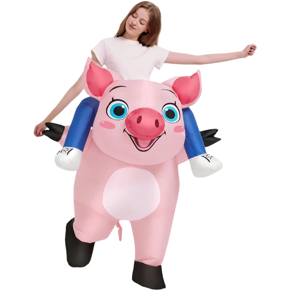 Costume cochon gonflable carnaval animation spectacle